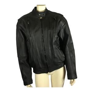 Hot Leathers thinsulate lined black motorcycle jackets size XL